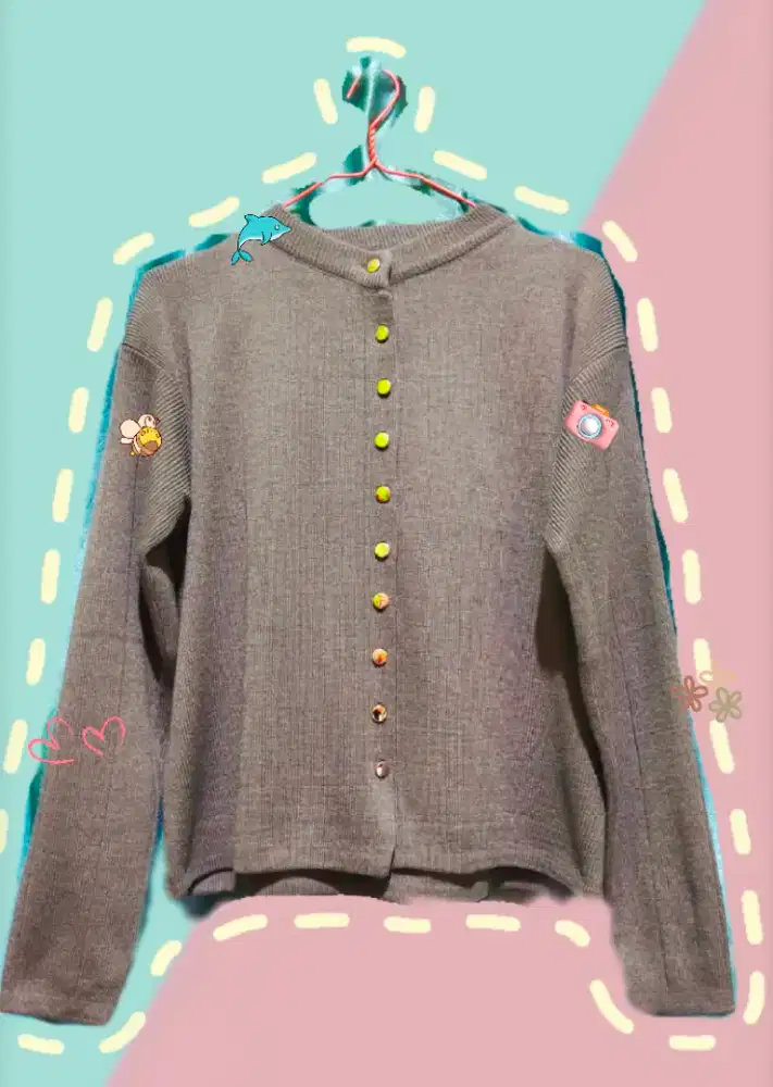 CARDIGAN PREMIUM ATASAN WANITA TANGAN PANJANG GARIS AESTHETIC