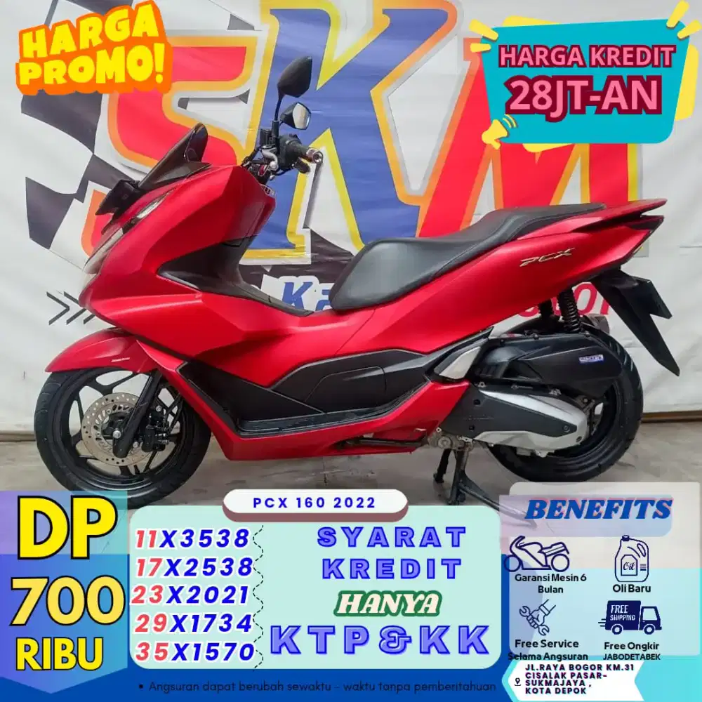 (Promo dp:700 PCX tahun 2022 syarat kk dan KTP