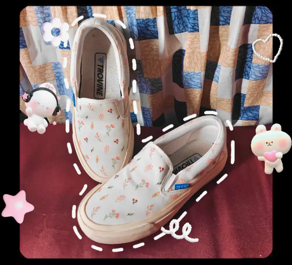 SEPATU TROVINE SLIPON SPRING FLOWERS