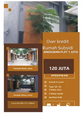 Over Rumah 3 Lantai Di Sukmajaya Depok