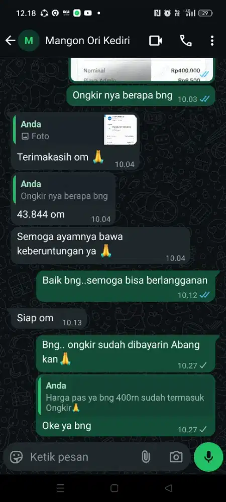 Jual ayam Mangon  ori