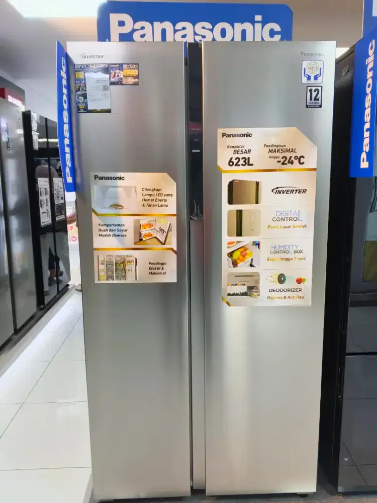 Jual Kulkas Panasonic Side by Side NRSC631BWSD