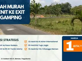 Dijual Tanah Murah Godean SHM di Sleman 4 Menit ke Pusat Pasar