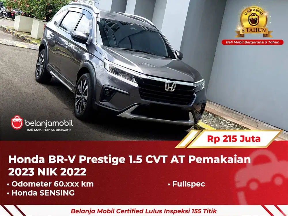[ GARANSI 5TH ] Honda BRV BR-V BR V Prestige 1.5 CVT AT 2022 2023