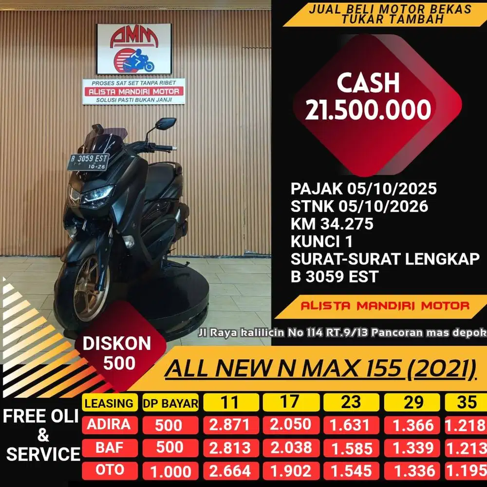 YAMAHA ALL NEW N MAX 155 TH 2021 BISA CASH / KREDIT / TUKAR TAMBAH