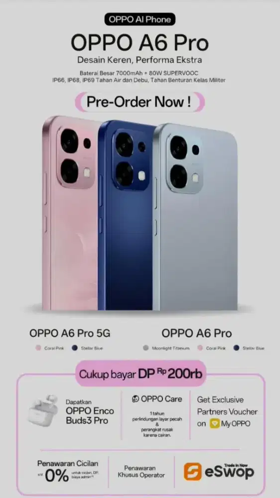 PRE ORDER OPPO A6 PRO SERIES