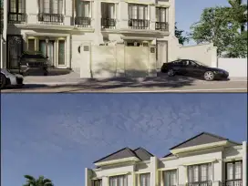 Rumah baru design mewah American classic di cempaka putih tengah