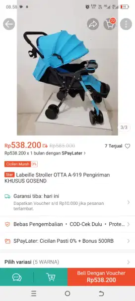 Stoler labielle biru