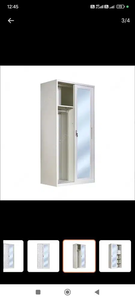 Selma Alexis Lemari Pakaian 2 Pintu Geser - Marble
