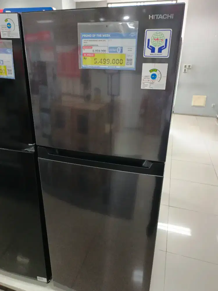 HITACHI REFRIGERATOR 2 DOOR 230 L BLACK