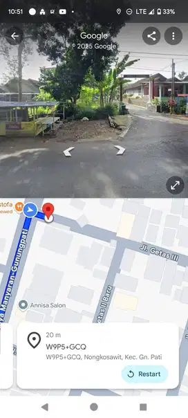 Tanah Strategis 300 m² Pinggir Jalan Utama – Gunung Pati Semarang(SHM)