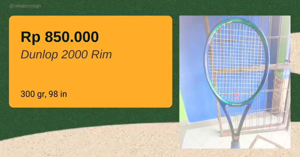 Raket Tenis Dunlop 2000 Rim