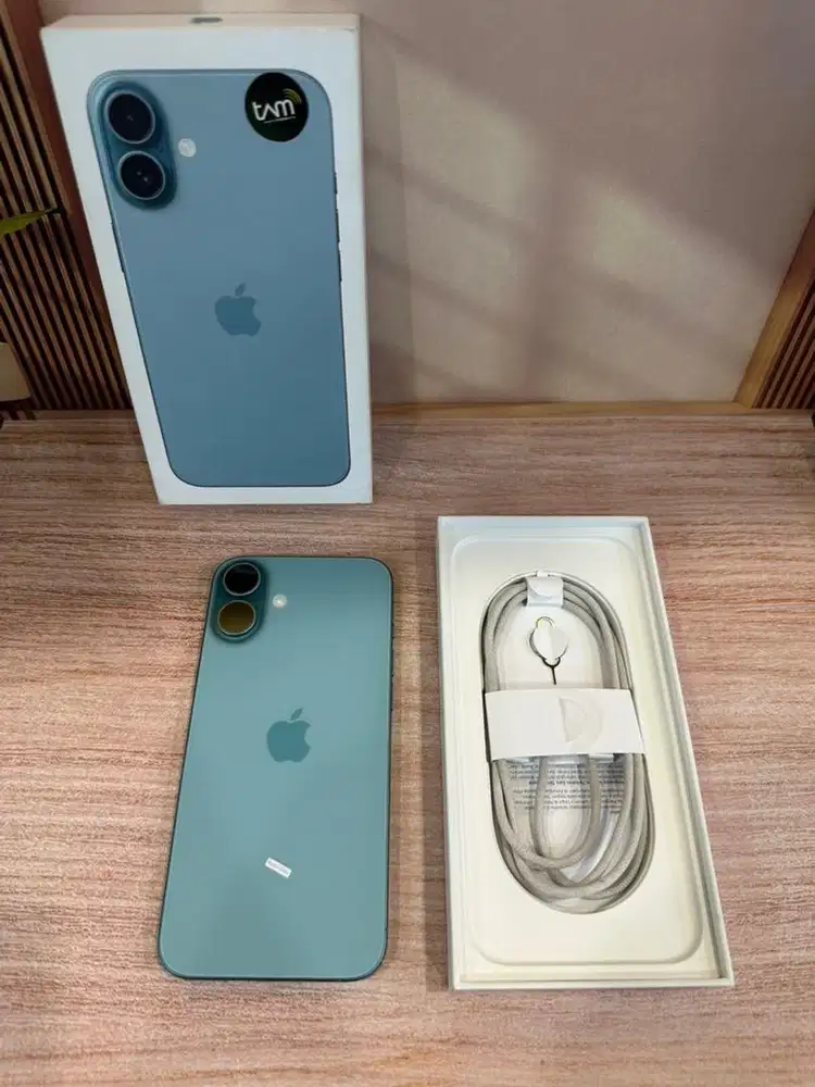 Apple iPhone 16 Plus 128GB Teal Garansi iBox 02/Mei/2026 BH 100%