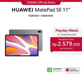 HUAWEI MatePad SE 11 Tablet [6+128GB] | 2K Eye Comfort Display | 7700
