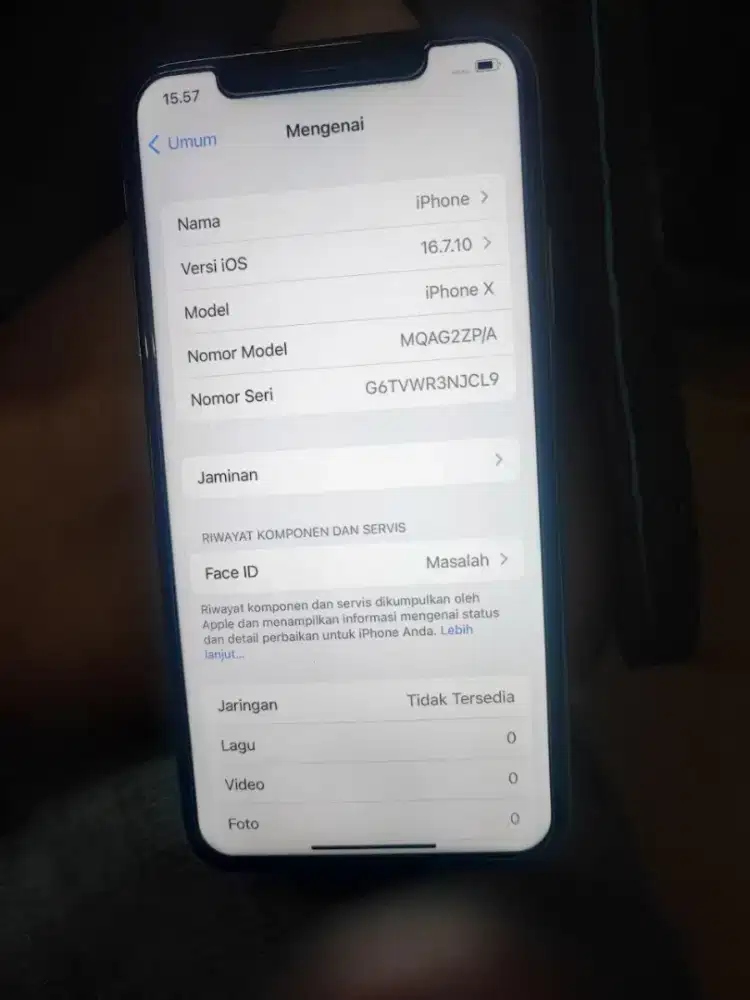 iPhone X 256Gb All operator UD lama bnget pke aman TT masuk
