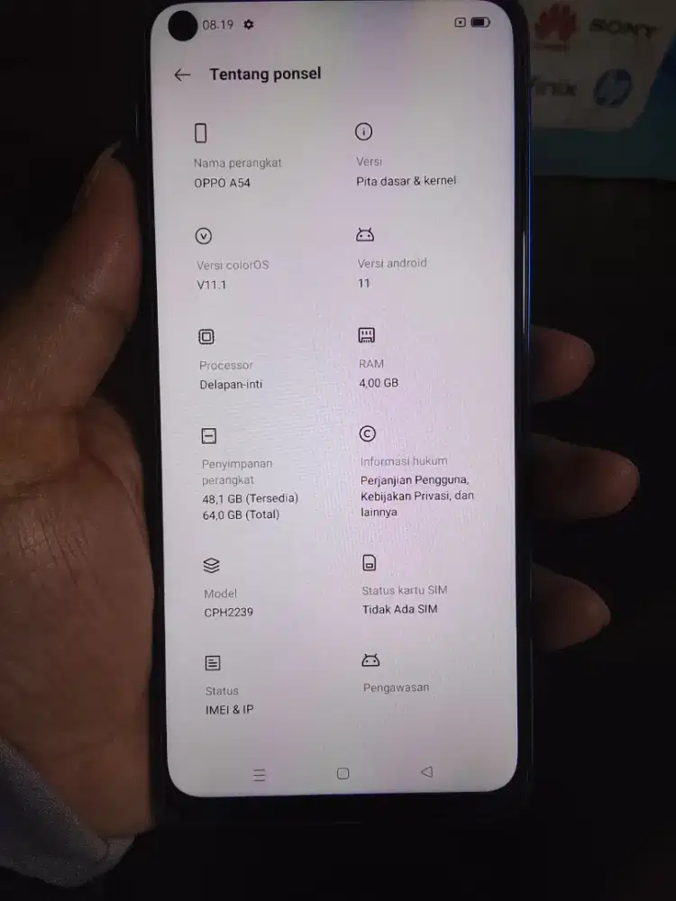 Oppo A54 ram 6/128 unit aja normal