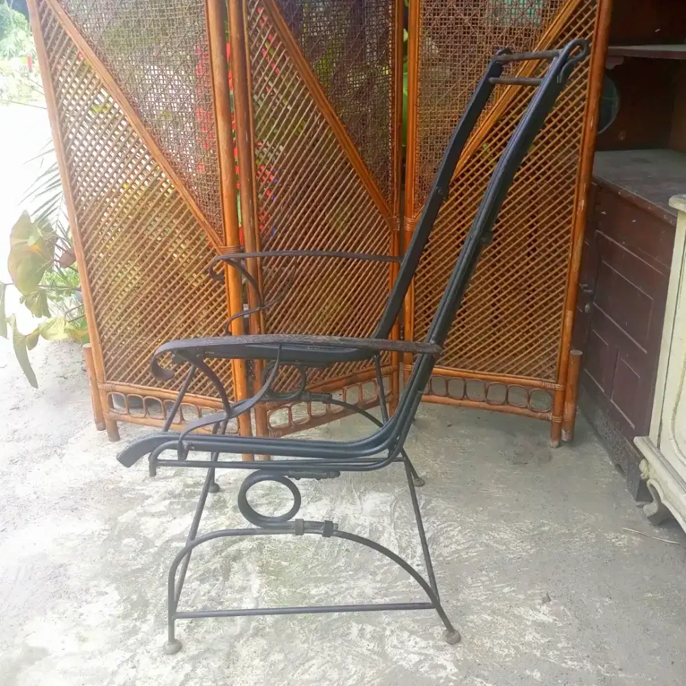 Vintage Rangka Kursi Santai Pegas/Per Besi Tebal • Kursi Goyang Unik