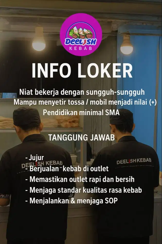 LOWONGAN KERJA PENJAGA STAND KEBAB