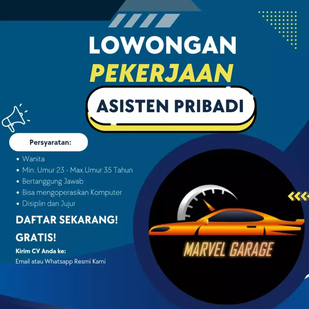 Lowongan Pekerjaan Asisten Pribadi atau Sekretaris