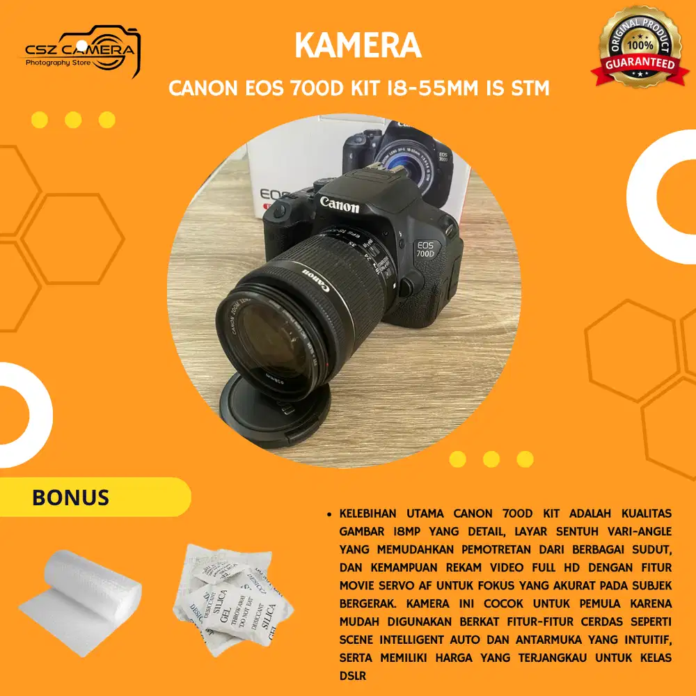 Canon EOS 700D Kit 18-55mm IS STM Normal Bergaransi