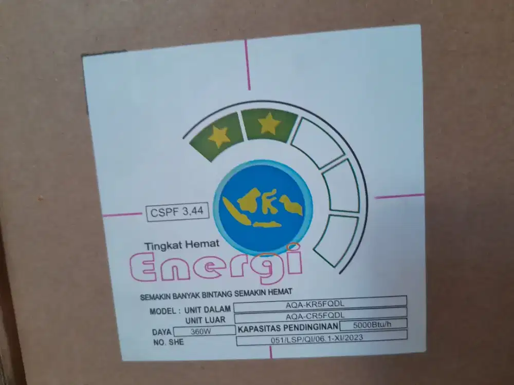AC BEKAS AQUA 1/2 PK - PEMAKAIAN 1 MINGGU SAJA , KONDISI MULUS + DUS
