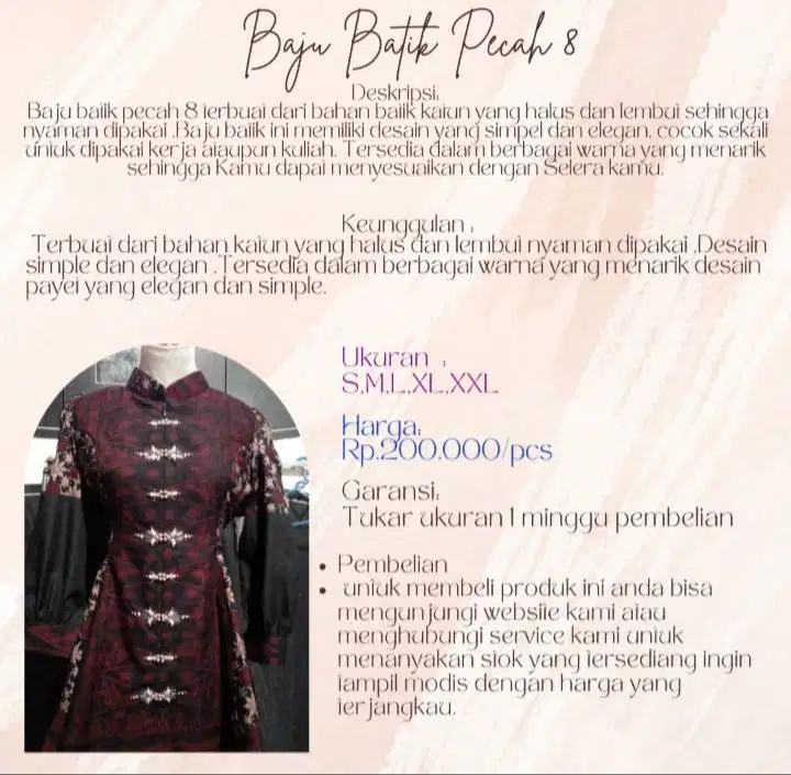 Baju batik pecah 8