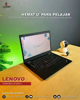 LAPTOP LENOVO THINKPAD L13 SLIM CORE I3 GEN 11 SSD RAM JUAL MURAH BU