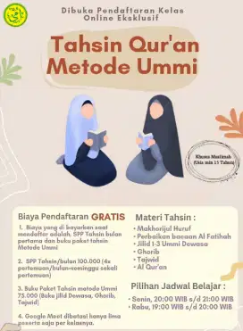Les Tahsin dan Tahfidz Metode Ummi