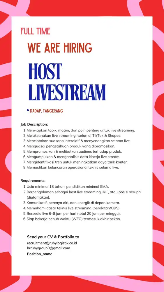 Freelance Host LiveStreaming and Packer
