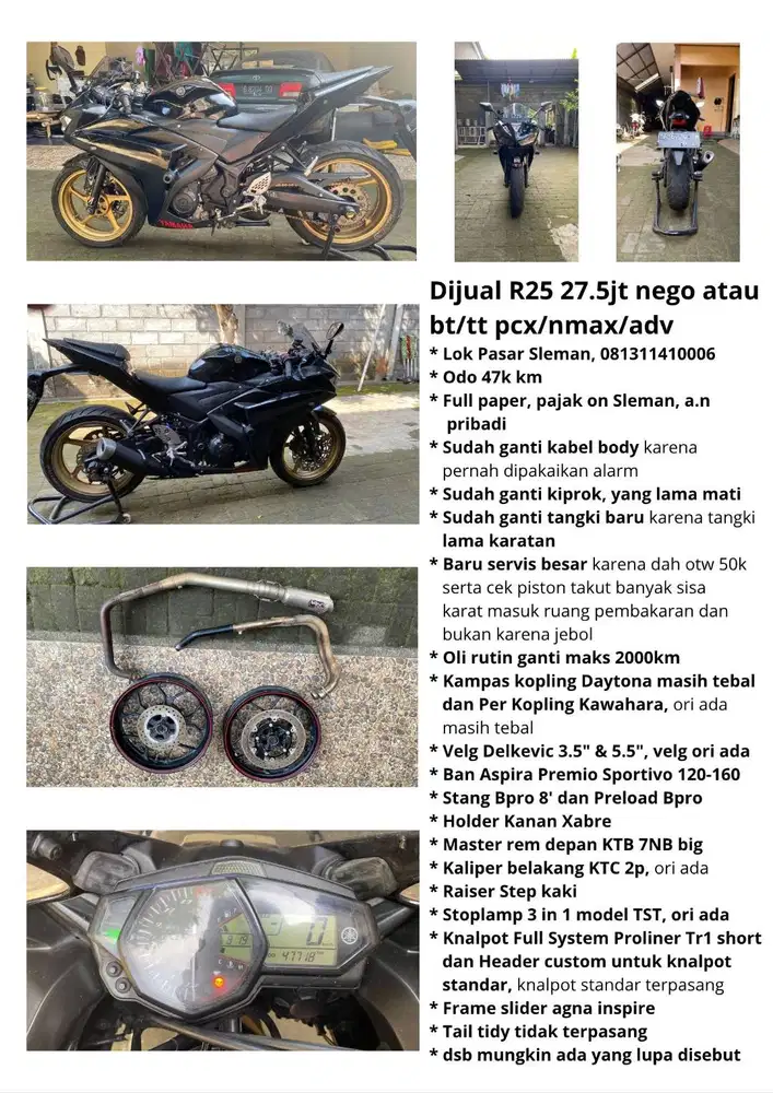 Jual Yamaha R25 2014