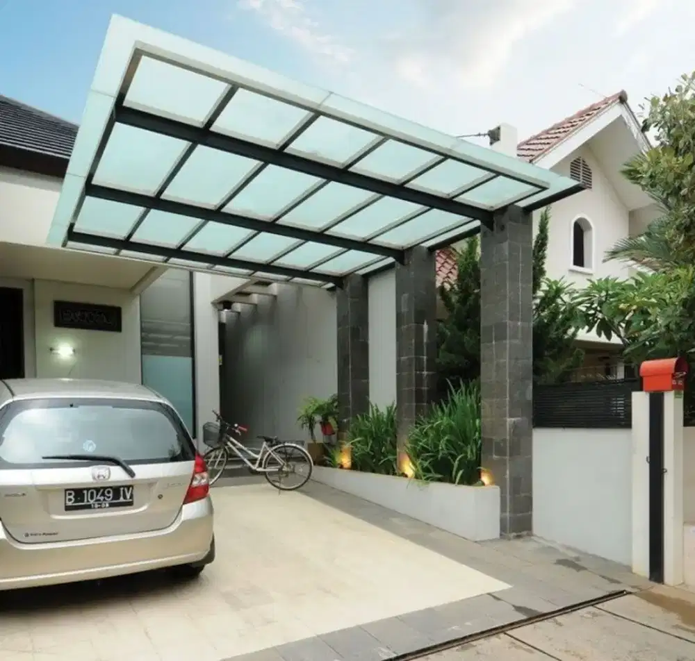 kanopi kaca modern & elegan terbaru