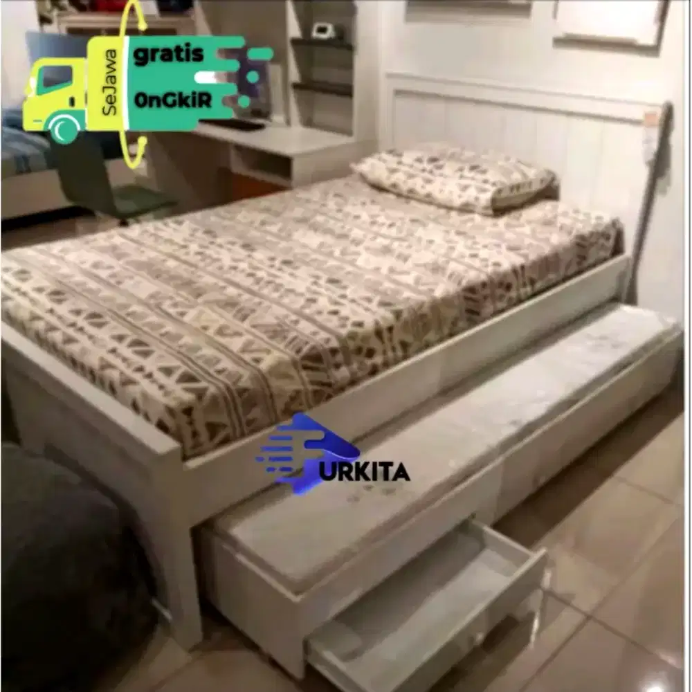 Dipan sorong untuk ukuran kasur 100×200×20 .harga U dipan saja
