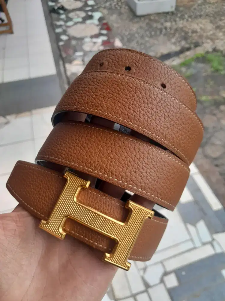 Belt Hermes Leather Brown & Black Original