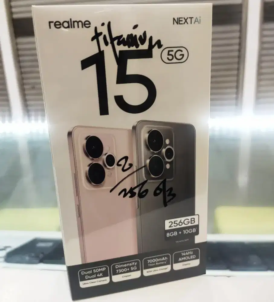 Realme 15 8GB+256GB Titanium BNIB Garansi Resmi Indonesia