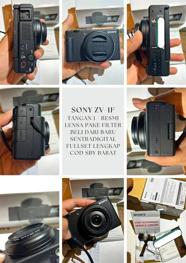 Sony ZV-1F Vlog Camera – Fullset Lengkap, Bisa COD Surabaya