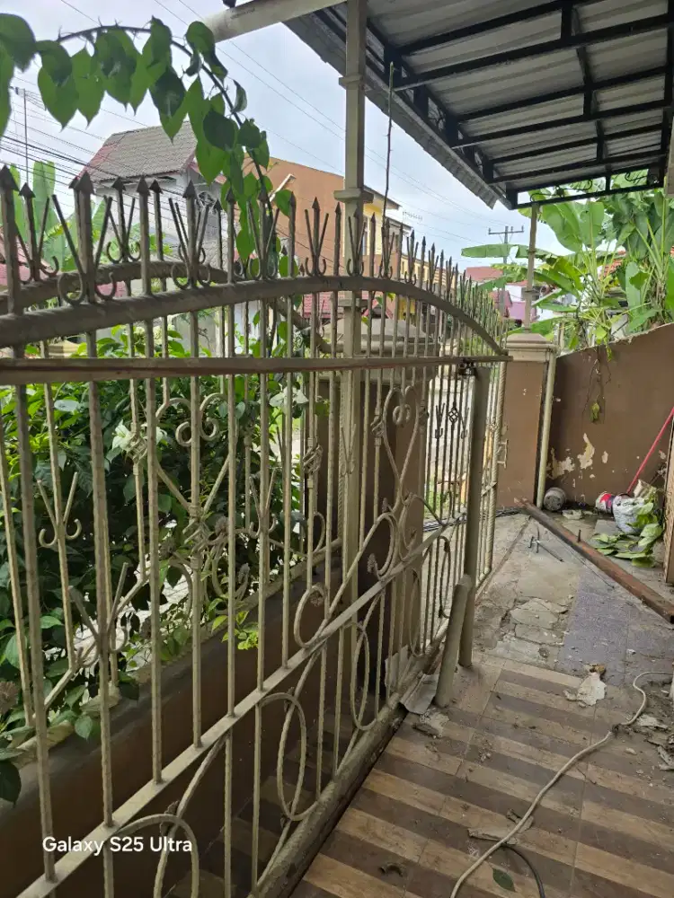 Dijual kanopi Tempahan besi 2 sisi plus Pagar