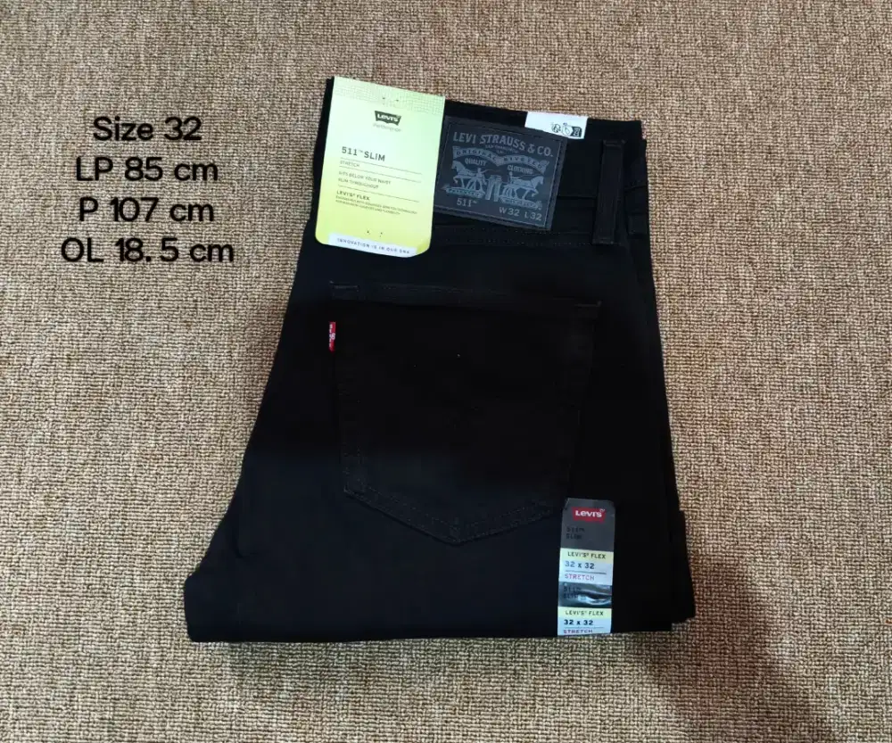 LEVI'S 511 SLIM HITAM NEW ORIGINAL