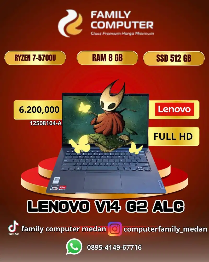 LENOVO V14 G2 ALC | RYZEN 7-5700U |RAM 8 GB | SSD 512 GB