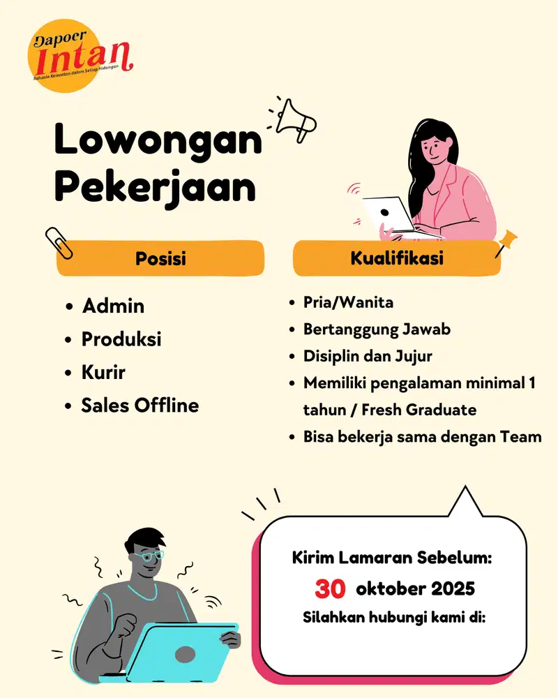 lowongan kerja kurir dan produksi