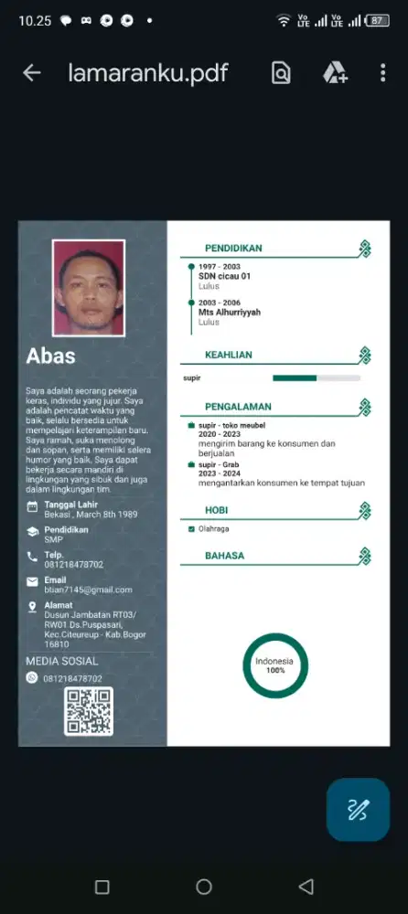 Mencari pekerjaan