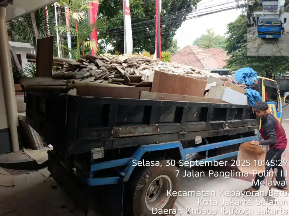 Jasa buang puing bangunan