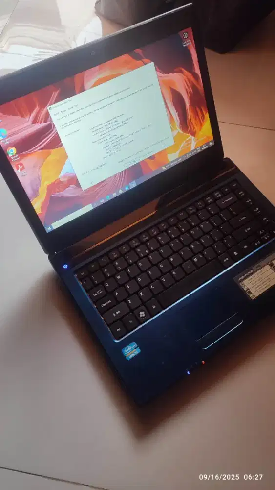 Laptop Acer 4750 Corei3 Ram 8gb & HDD 500gb