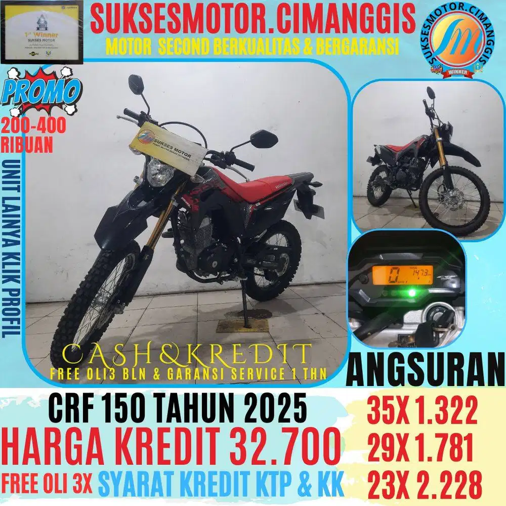 PROMO CRF 150 TERMURAH CASHBACK UPTO 700 RIBUAN FREE OLI 3 BLN