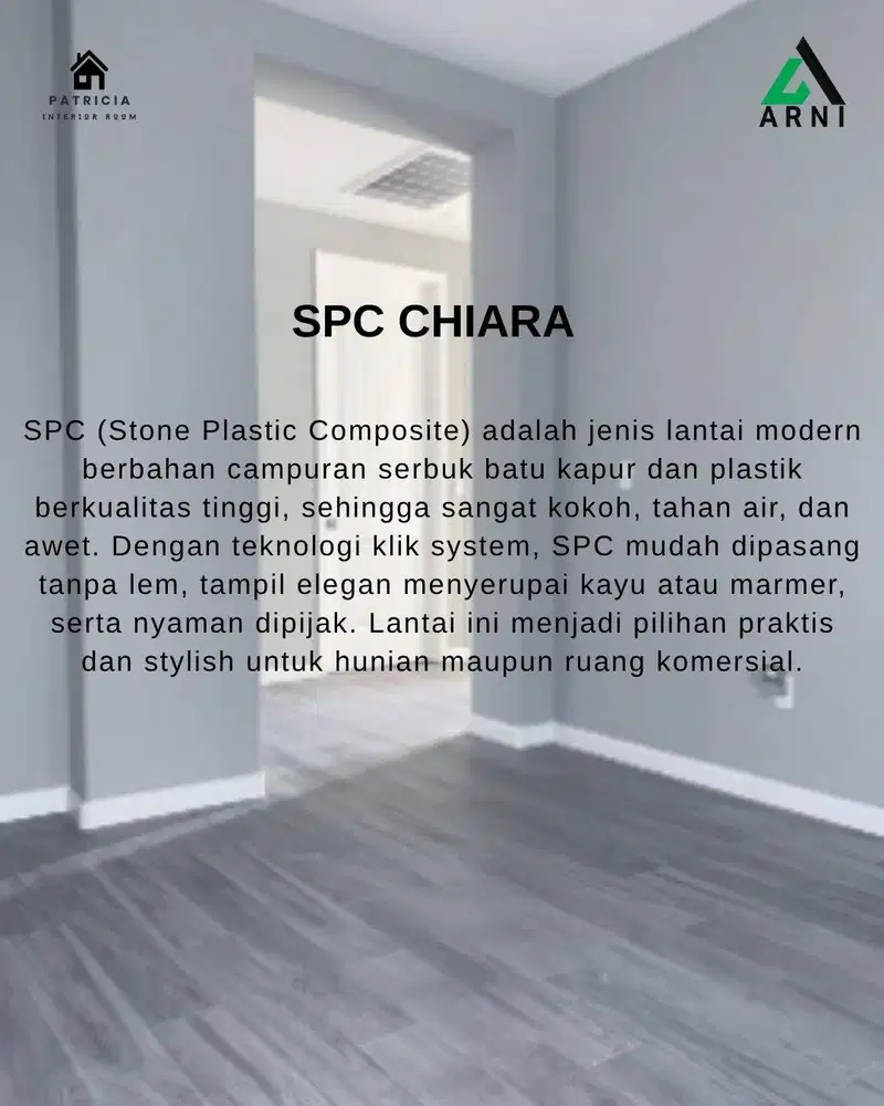SPC Lantai 5mm | Beragam variant warna dan tipe