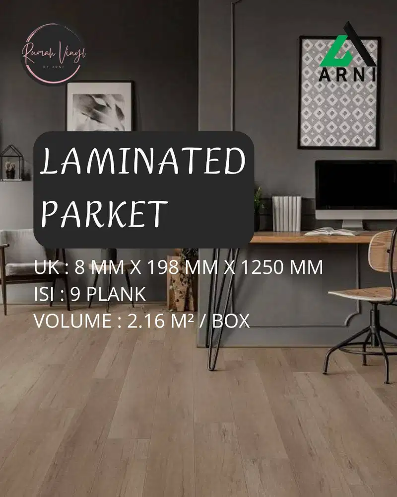 Lantai Kayu Laminated 8mm ARNI PARQUET – Parket Klik Mudah Pasang
