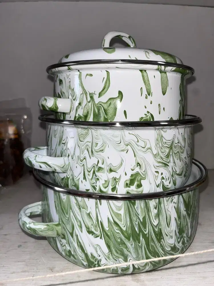 Ready Baskom estetik set 3 pcs + tutup