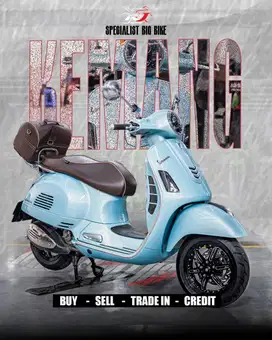 Vespa GTS 300 edisi 70th Nik 2016 Full Original  ABS Warna Biru