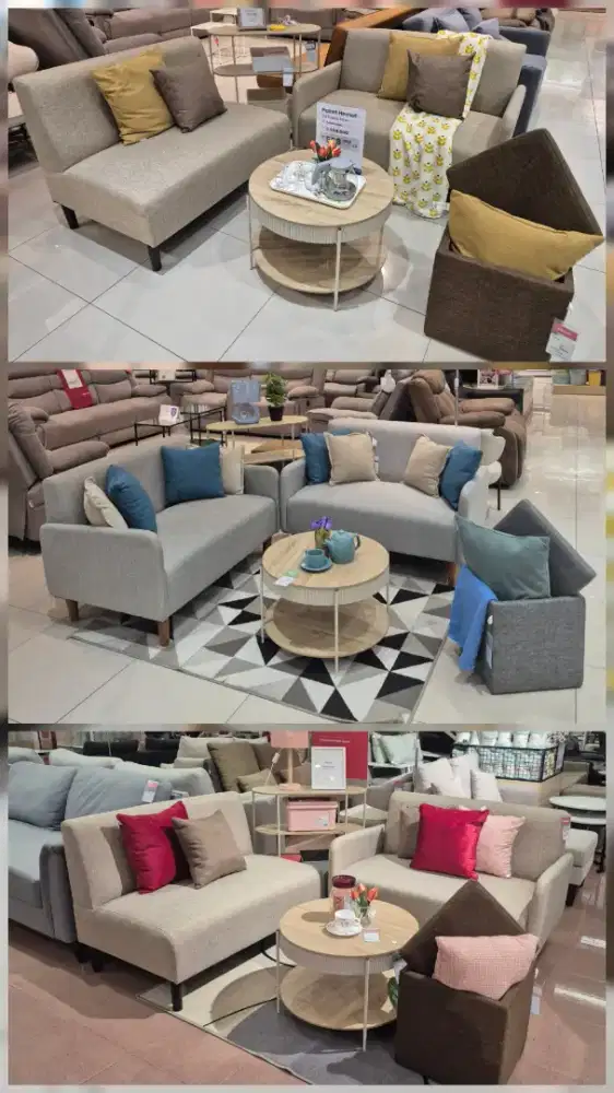 SET RUANG TAMU DAPAT 2 SOFA DAN BANYAK LAGI.