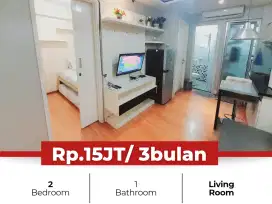 Disewakan Apartement 2kamar full furnisshed samping mall Bassura city