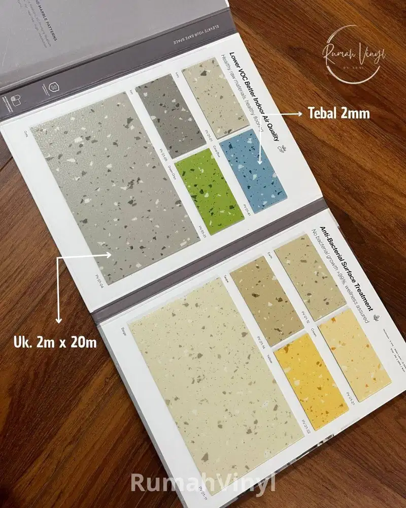 Vinyl Lantai Roll Rumah Sakit | Vinyl Flooring Tebal 2mm | TERAZO SERI